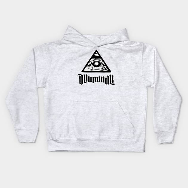 Illuminati 2 Kids Hoodie by valentinahramov